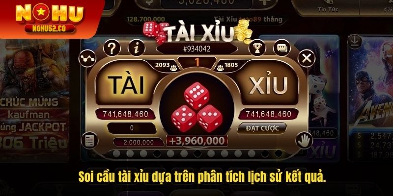 Soi cầu tài xỉu dựa trên phân tích lịch sử kết quả.